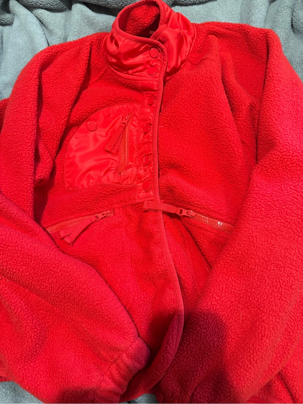 Amazon Red Fleece Jacket for Women